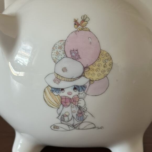 Precious Moments | 1985 Samuel J. Butcher Clown with Balloons Coin Bank - Picture 3 of 10